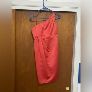 Pink one shoulder dress